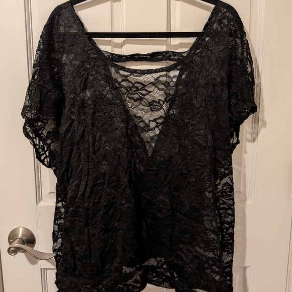 torrid Tops - Torrid Black Lace Blouse